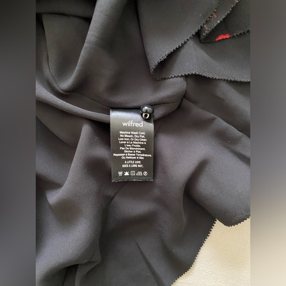 Aritzia Wilfred Louise Floral Wrap black and red dress - Picture 7 of 13